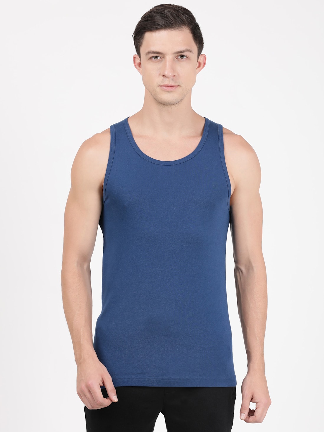 Jockey Men's Rib Round Neck Sleeveless Vest- FP04