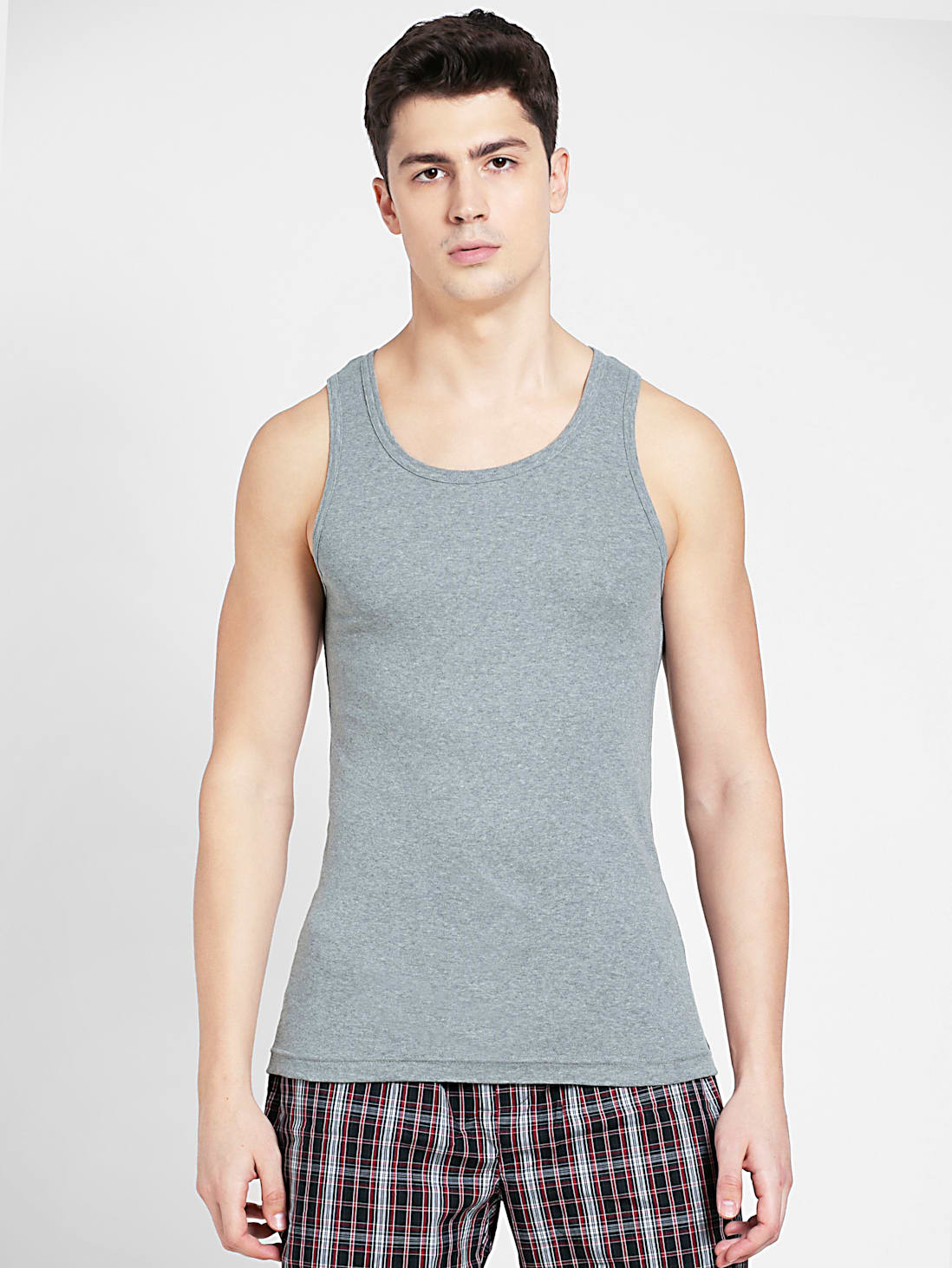 Jockey Men's Rib Round Neck Sleeveless Vest- FP04