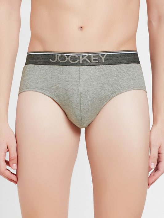 Jockey Men's Combed Cotton Solid Brief- 8037