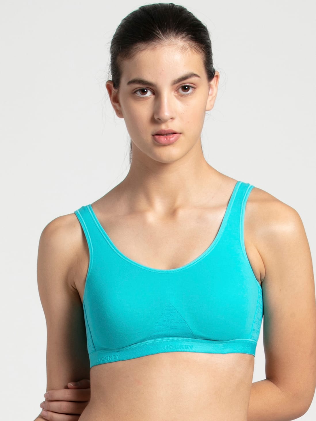 Jockey Women's Wirefree Non Padded Active Bra with Wider Straps- 1376