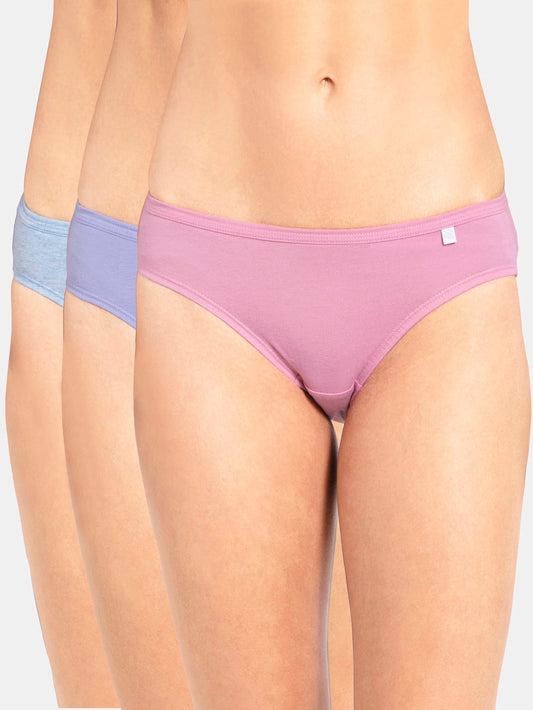 Jockey Women's Waist Bikini With Concealed Waistband- 1410 (Pack of 3)