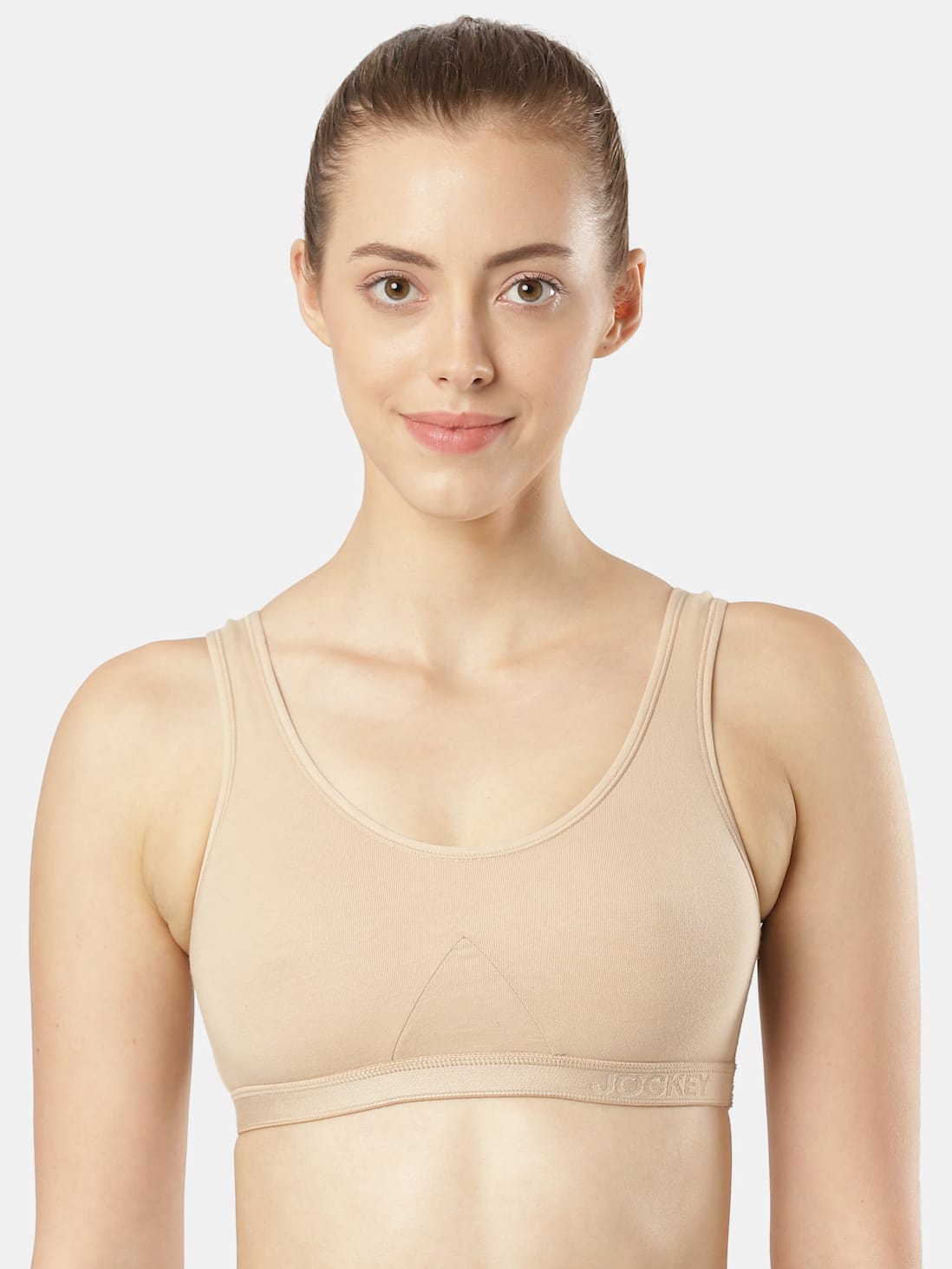 Jockey Women's Wirefree Non Padded Active Bra with Wider Straps- 1376