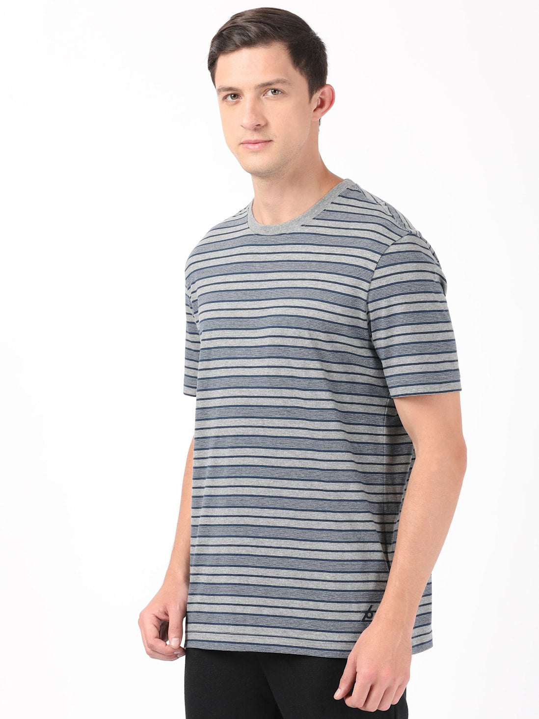 Jockey Men's Striped Round Neck Half Sleeve T-Shirt- 2715