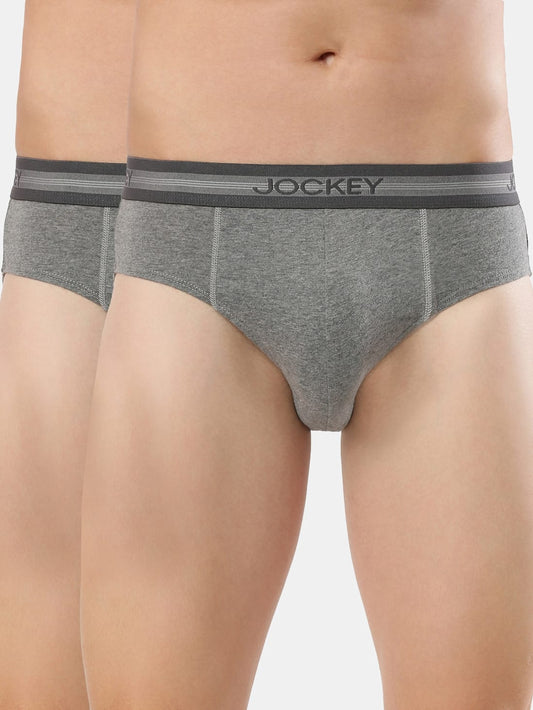 Jockey Men's Cotton Solid Brief- 1010 (Pack Of 2)