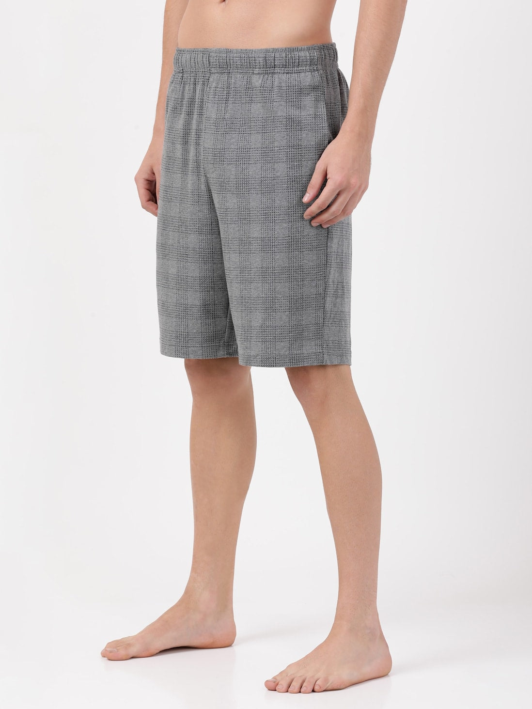 Jockey Men's Checkered Shorts with Side Pockets- RM01