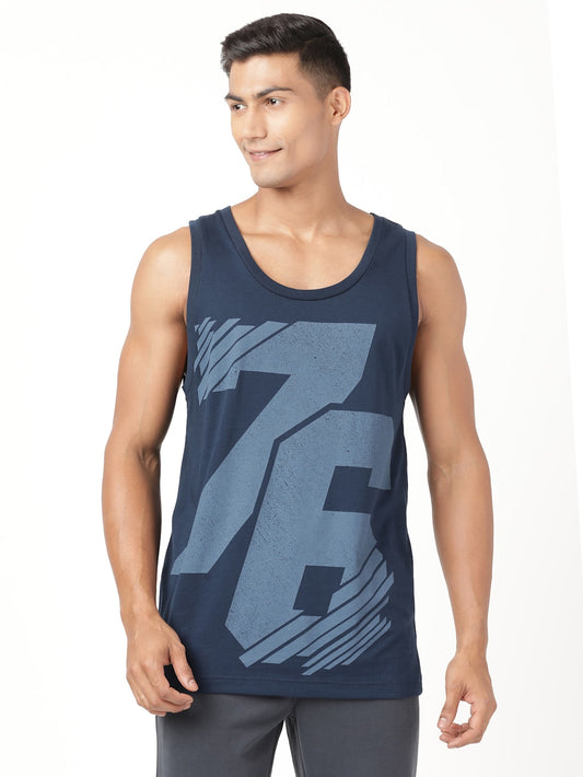 Jockey Men's Graphic Printed Low Neck Tank Top- 9928