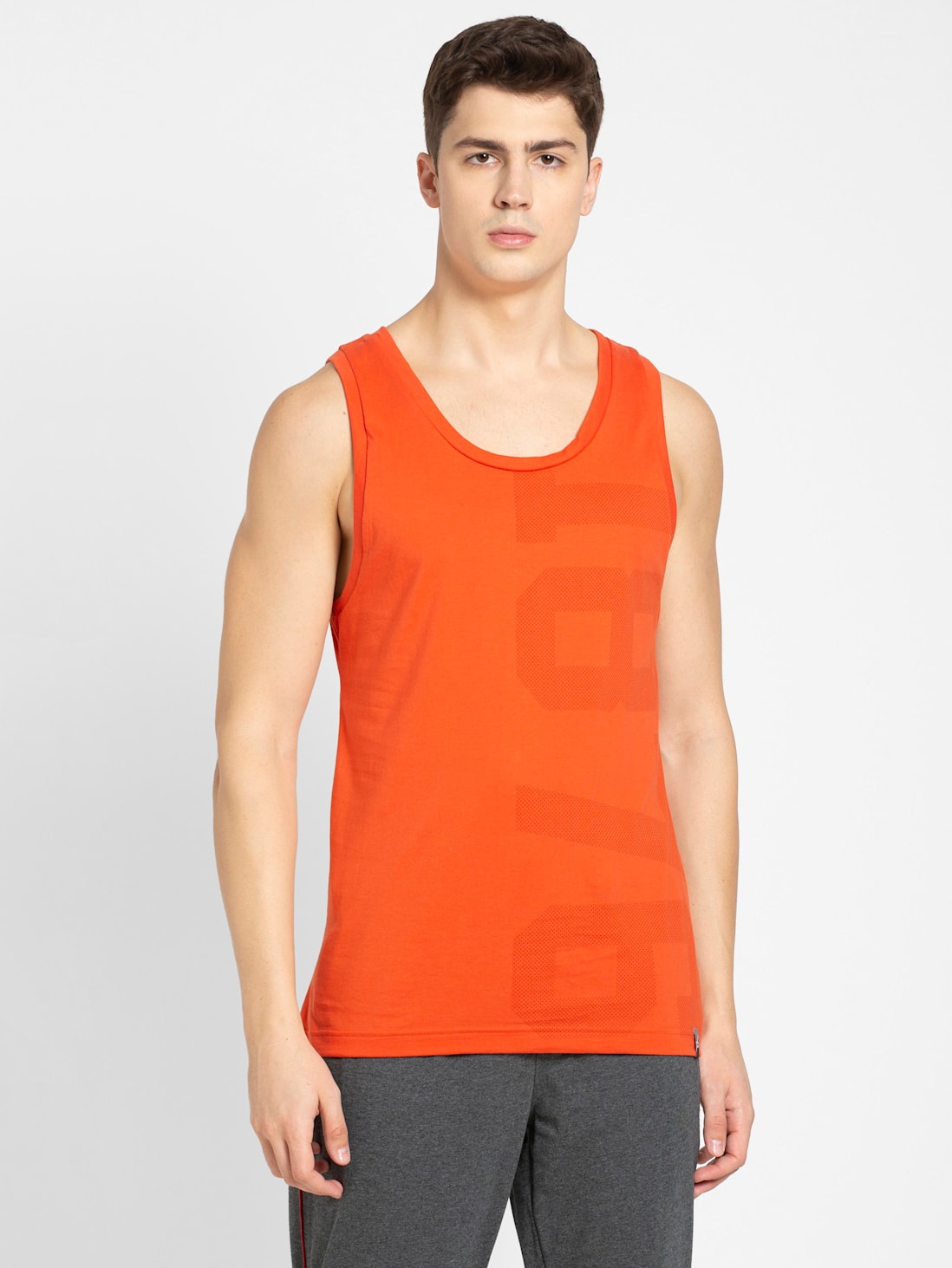 Jockey Men's Graphic Printed Low Neck Tank Top- 9928