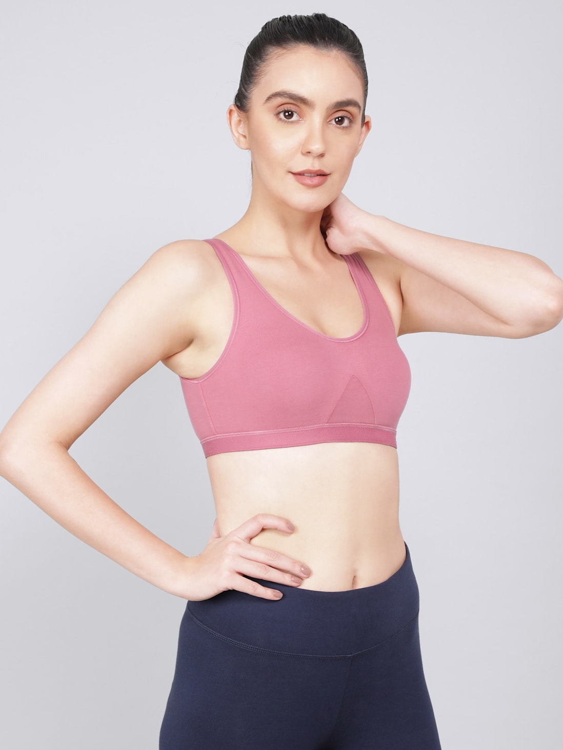 Jockey Women's Wirefree Non Padded Active Bra with Wider Straps- 1376