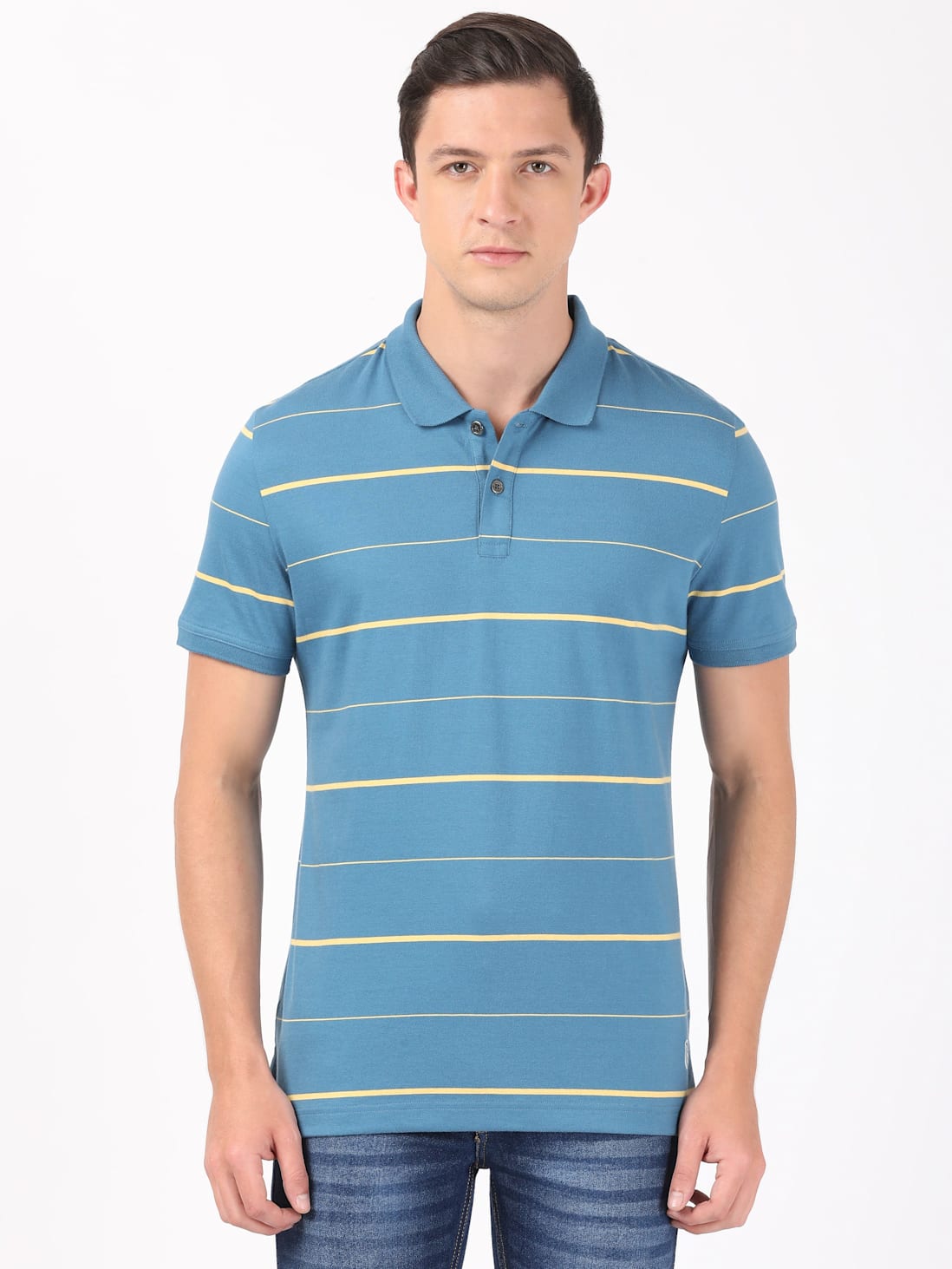 Jockey Men's Striped Half Sleeve Polo T-Shirt- UM15