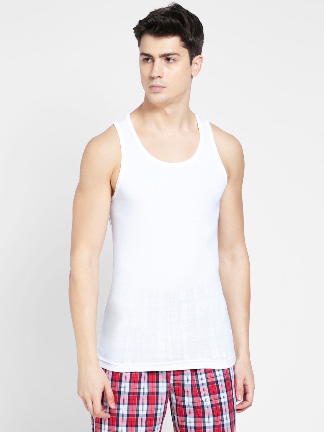 Jockey Men's Rib Round Neck Sleeveless Vest- FP04