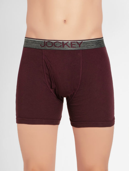 Jockey Men's Cotton Rib Solid Boxer Brief - 8009 (Single Pack)