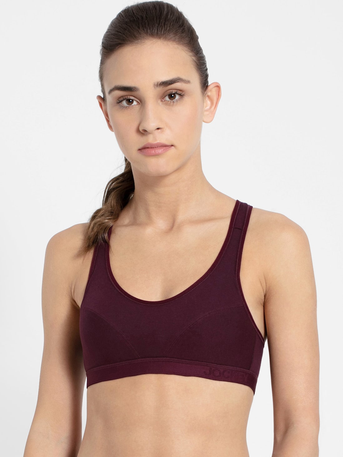 Jockey Women's Wirefree Padded Racer Back Active Bra- 1378